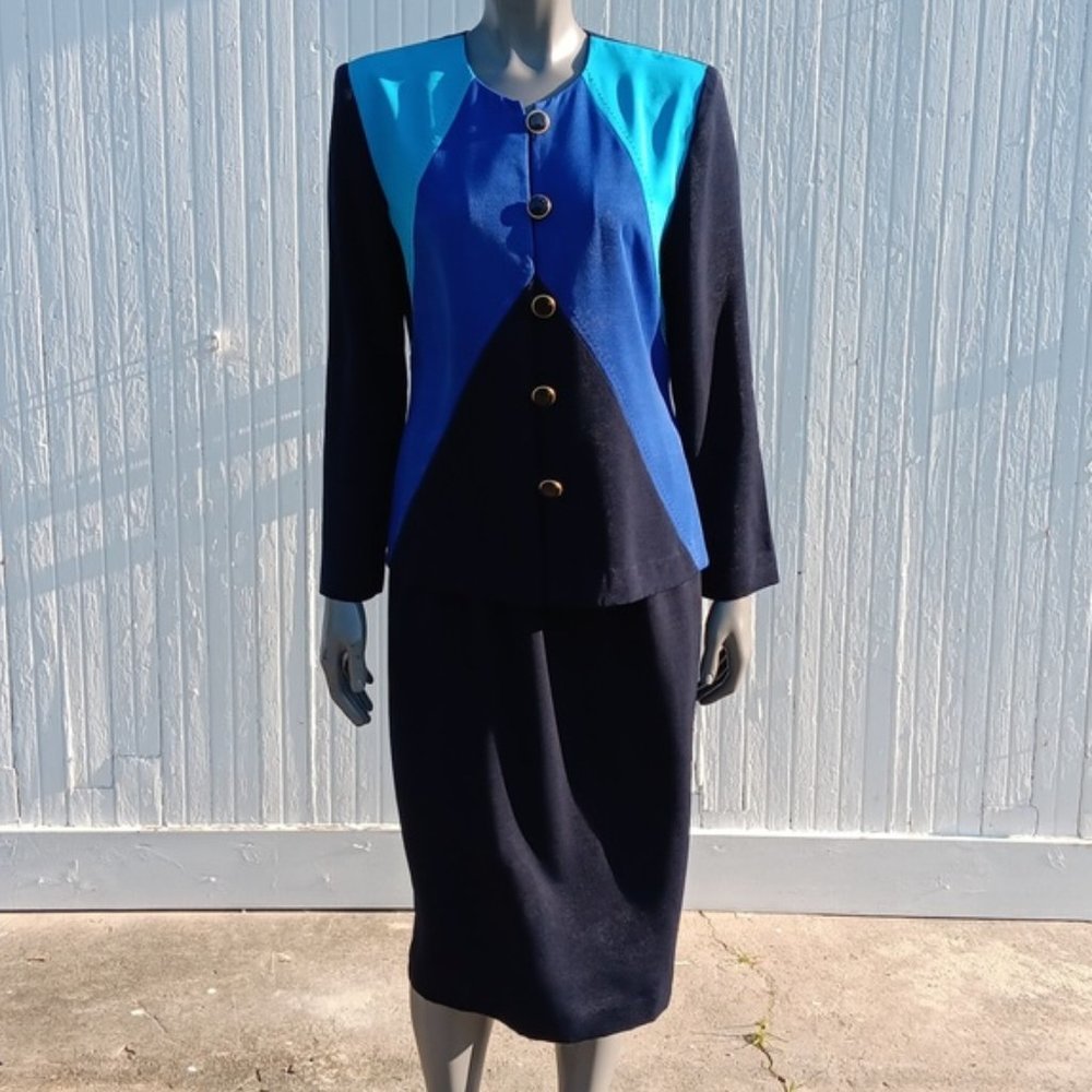 LESLIE FAY DRESSES LADIES VINTAGE UNIQUE (2) PC LUX SKIRT SET